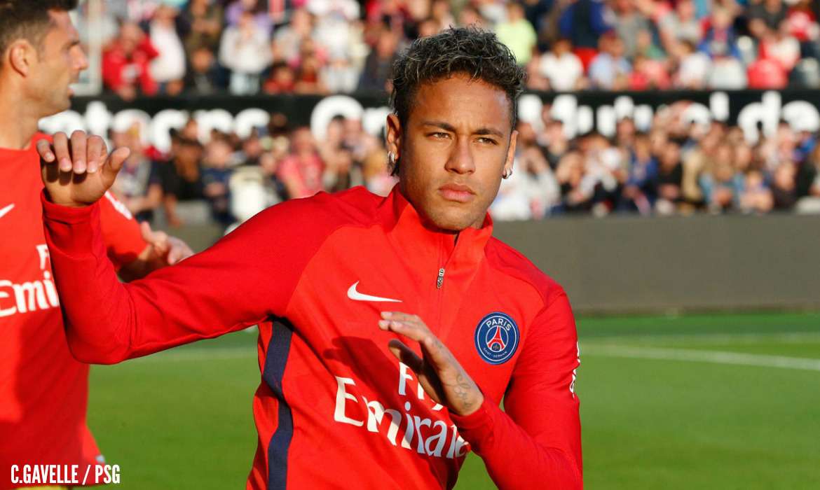 neymar psg paris saint germain football echauffement